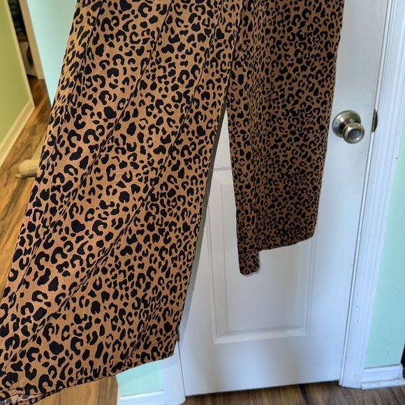 Sienna Sky Leopard Print Wide Leg Trouser Pants Wild Cat Kitty Boho Comfy Size M - Picture 3 of 9